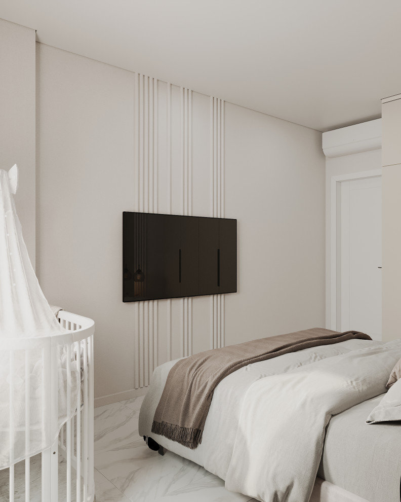 Спальня в квартире 61 кв м для динамичной семьи