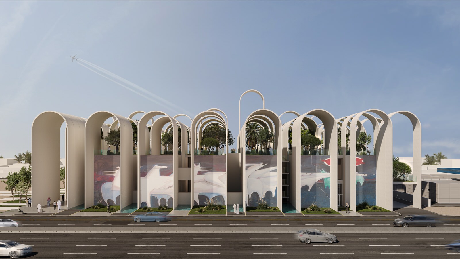 Architectural visualization of Barjeel Museum for Modern Arab Art in Sharjah