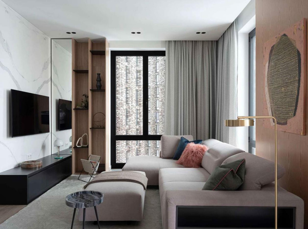 Дизайнерский ремонт студия 32 кв м