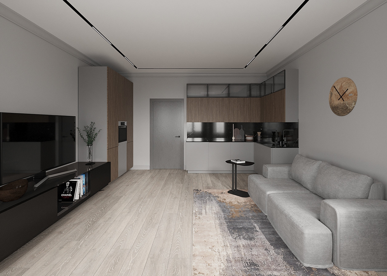 Обложка проекта: Кухня-гостиная в современном стиле