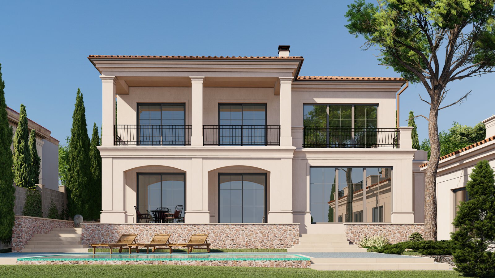 Villa Magos. Проект дома в средиземноморском стиле в районе Алушты