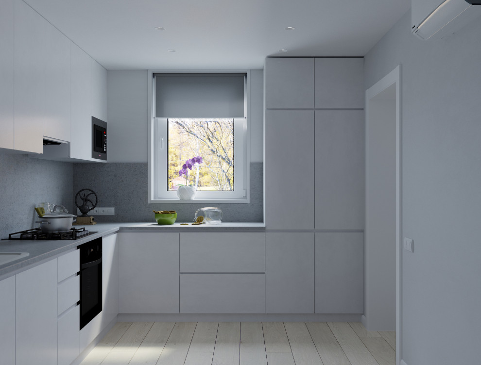 Частный дом «серые оттенки минимализма с современной классикой»