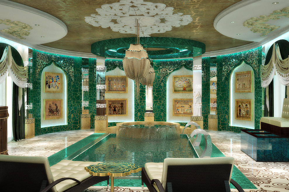 Pool interior design - 3D visualization