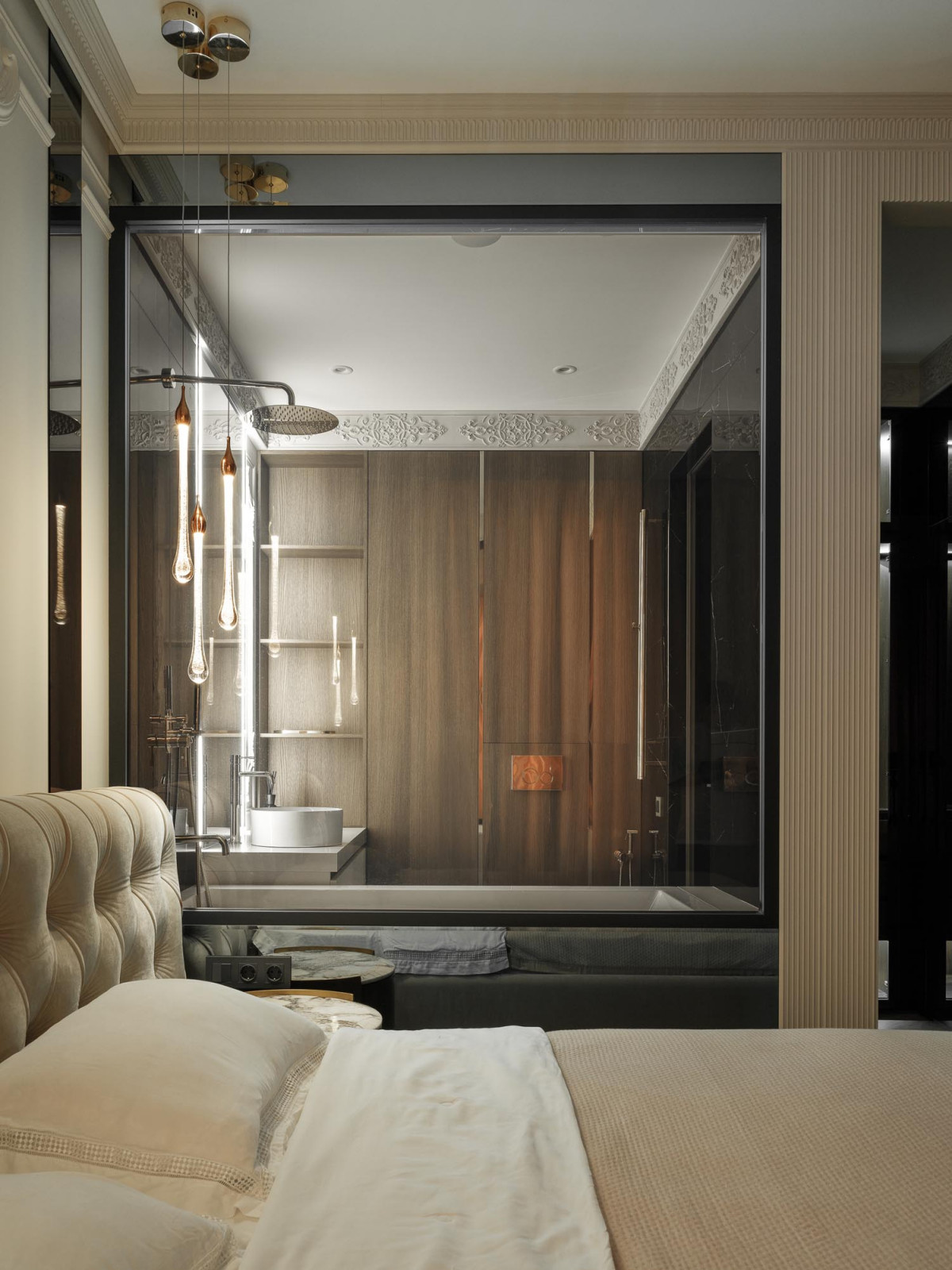 Дизайн проект квартиры 95 м2  ЖК "  Richmond Residence ".Мастер спальная