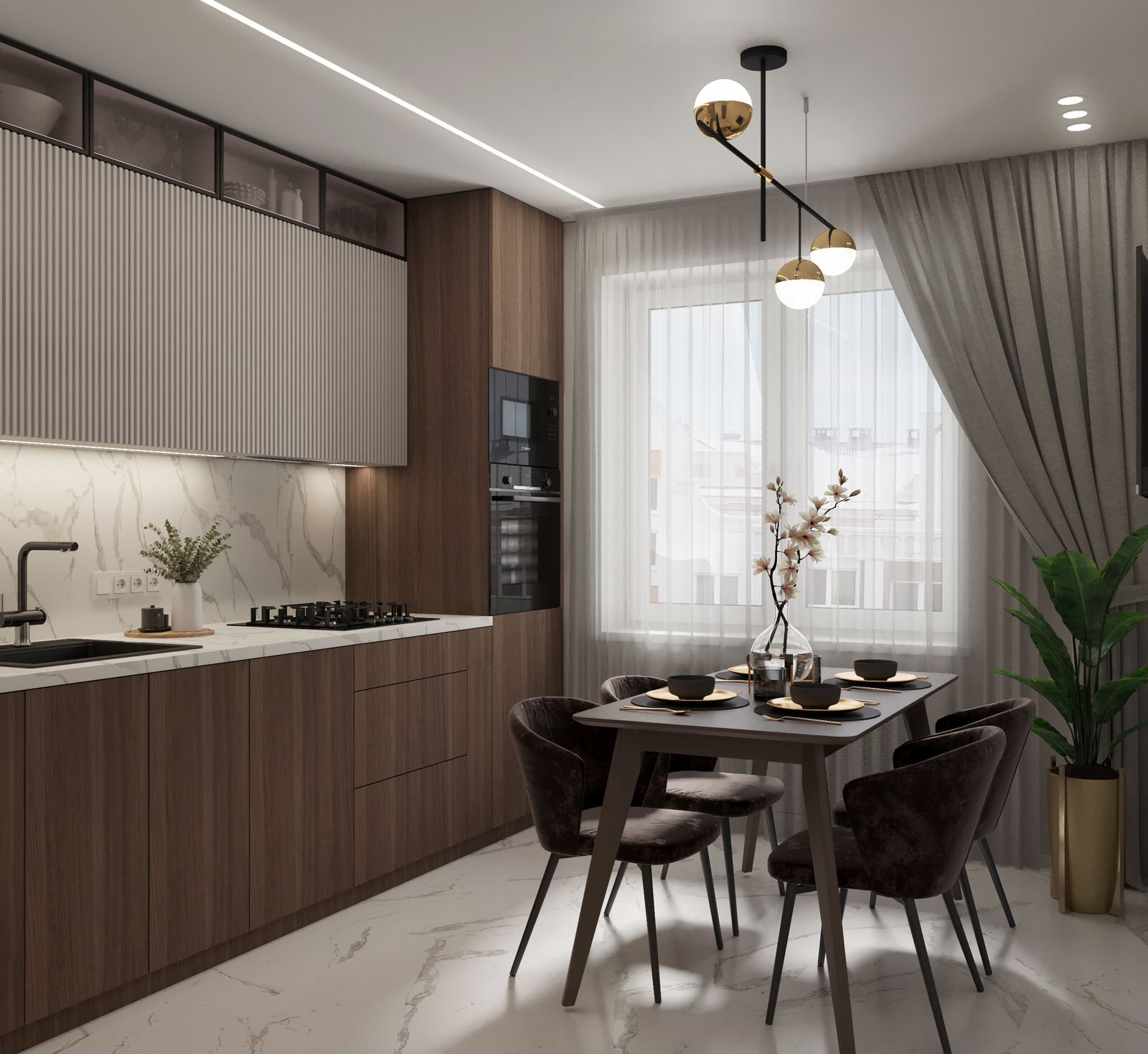 Визуализация дизайн-проекта 2-х комнатной квартиры