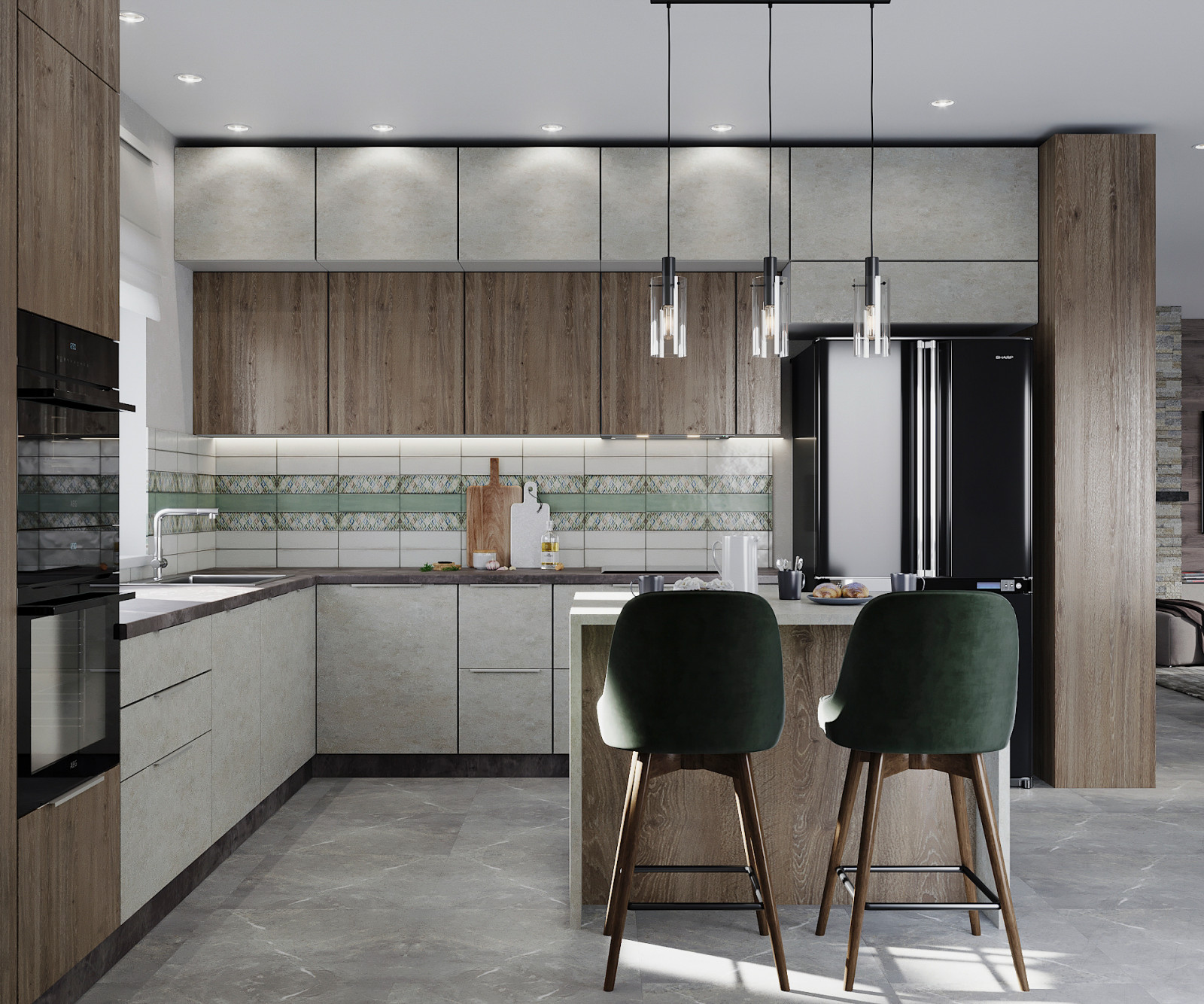 Обложка проекта: Кухня-гостиная в загородном доме в п. Волочаевка