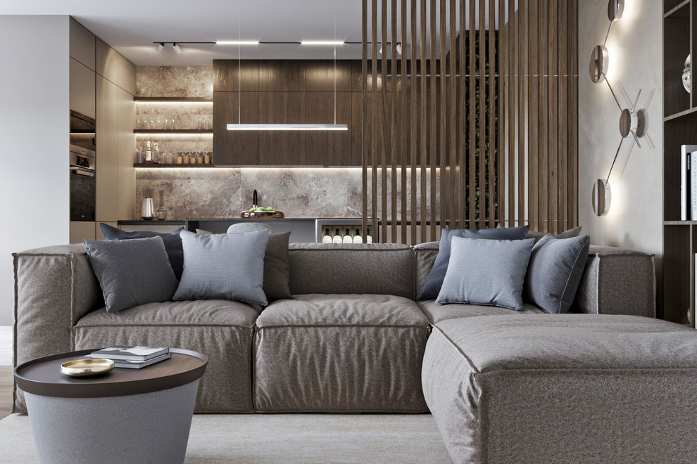 Кухня-гостиная в ЖК Солнечный круг