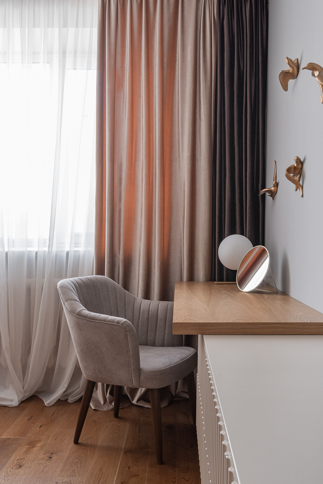 Реализованный проект трёхкомнатной квартиры в современном стиле, г. Уфа.