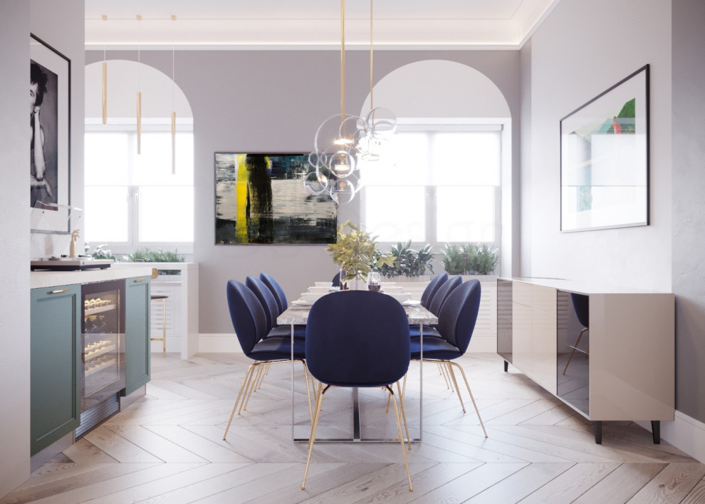 Кухня-столовая. Дизайн-проект квартиры в Москве