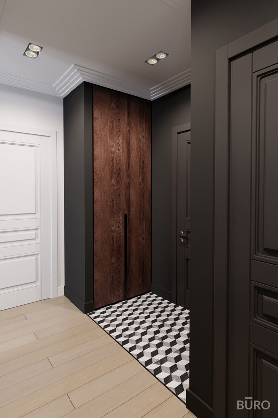 Контрастный интерьер квартиры 58 м²