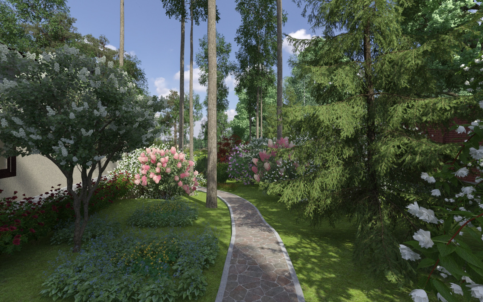 Участок с перепадом 20 м