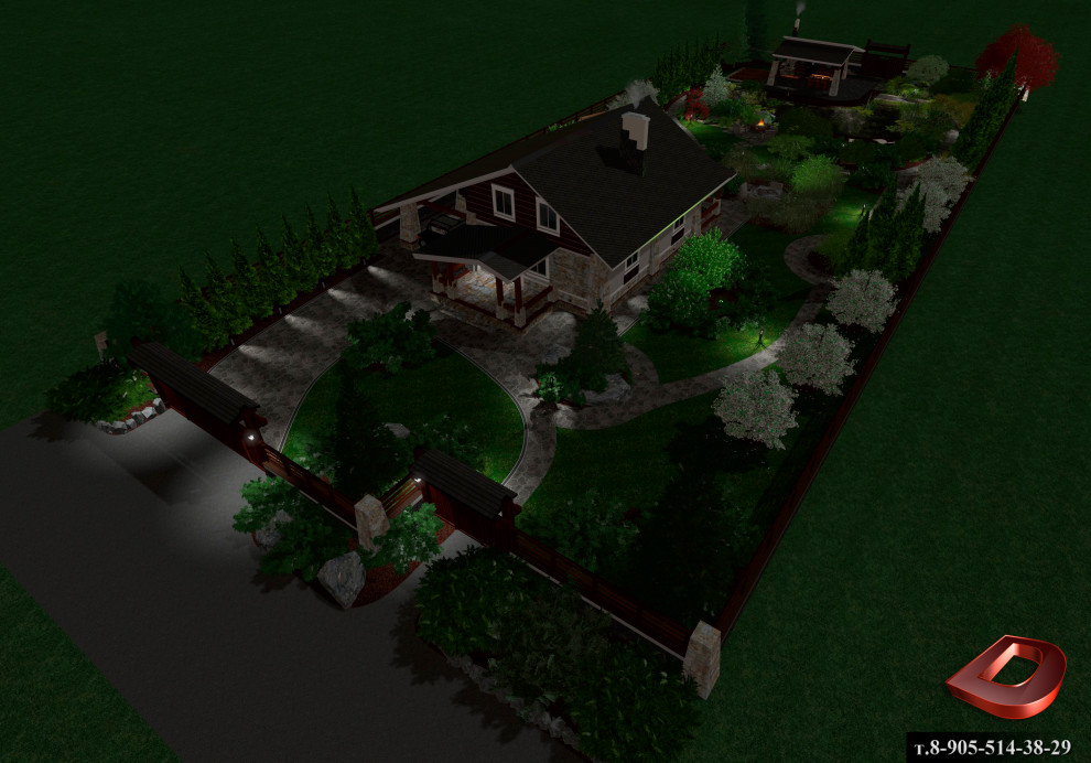 Проект ландшафтного дизайна участка 20 соток,