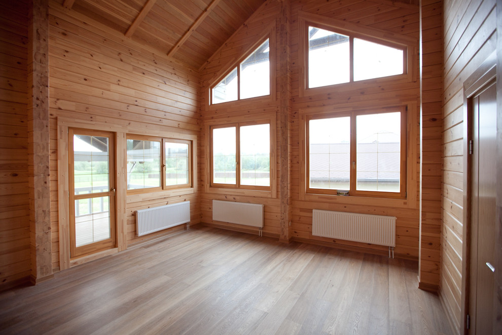 Деревянные окна в домах из клееного бруса