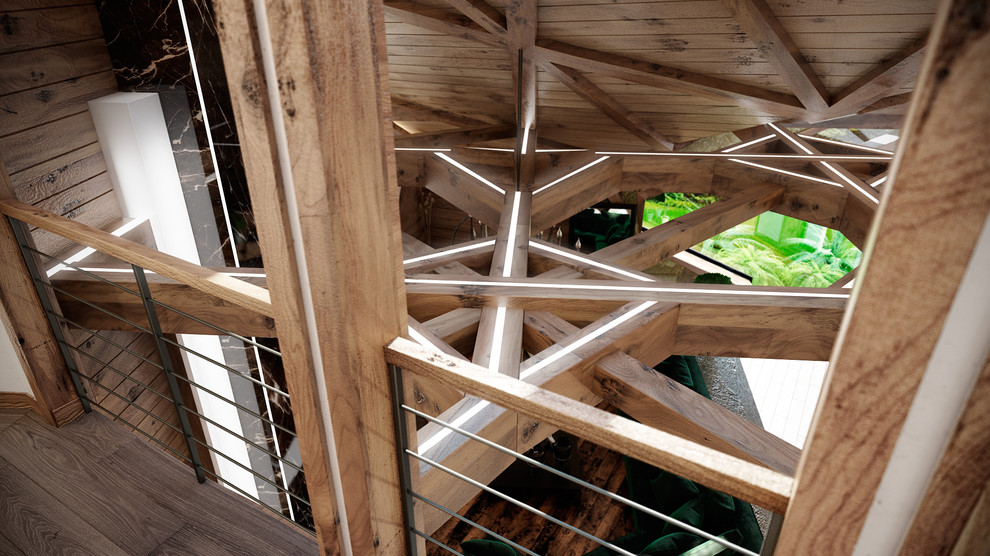 Современная интерпретация шале, просторный загородный дом