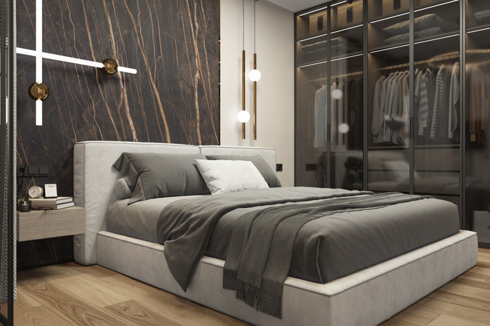 Интерьер спальни, дизайнер Наталья Шевлякова