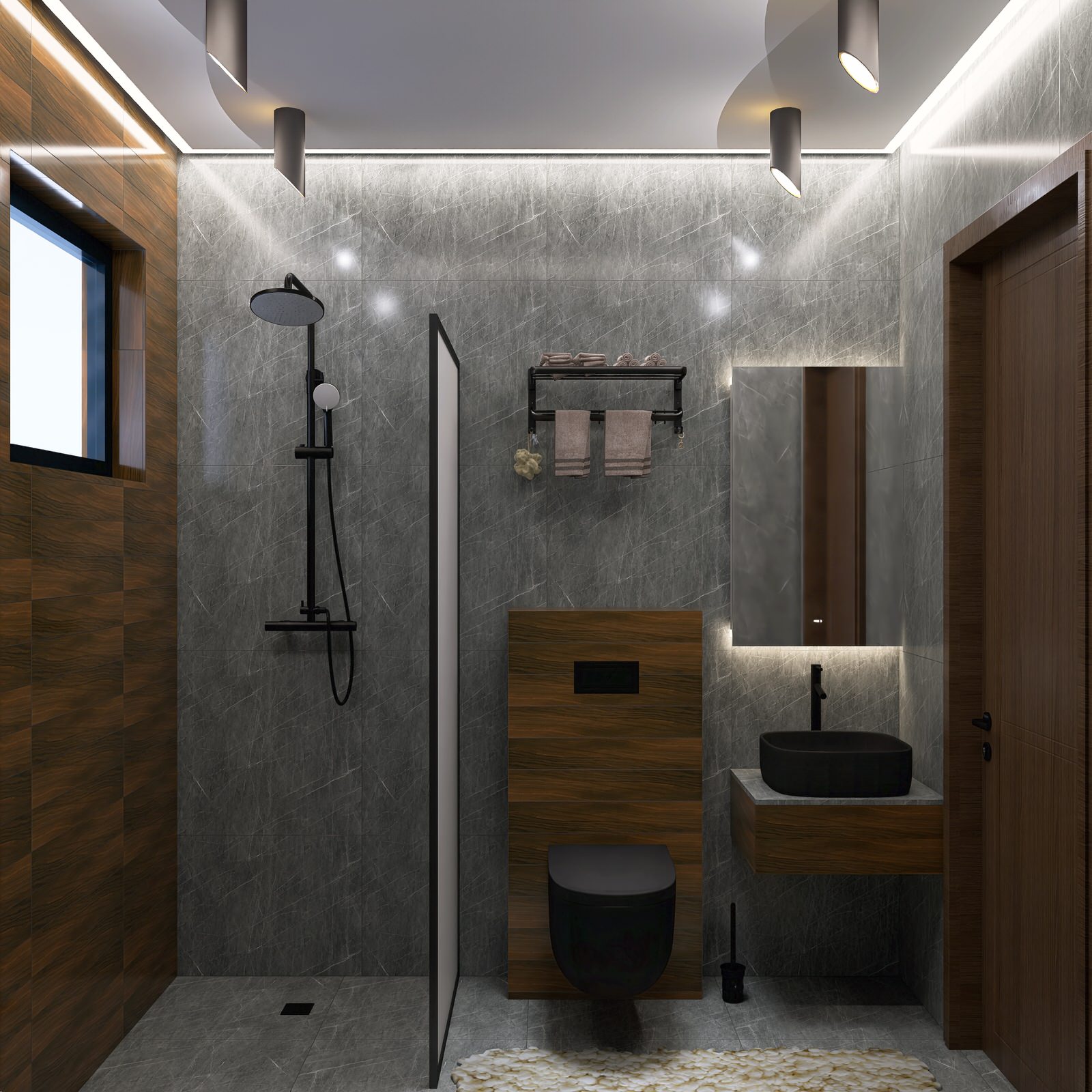 Обложка проекта: Душевая в загородном доме