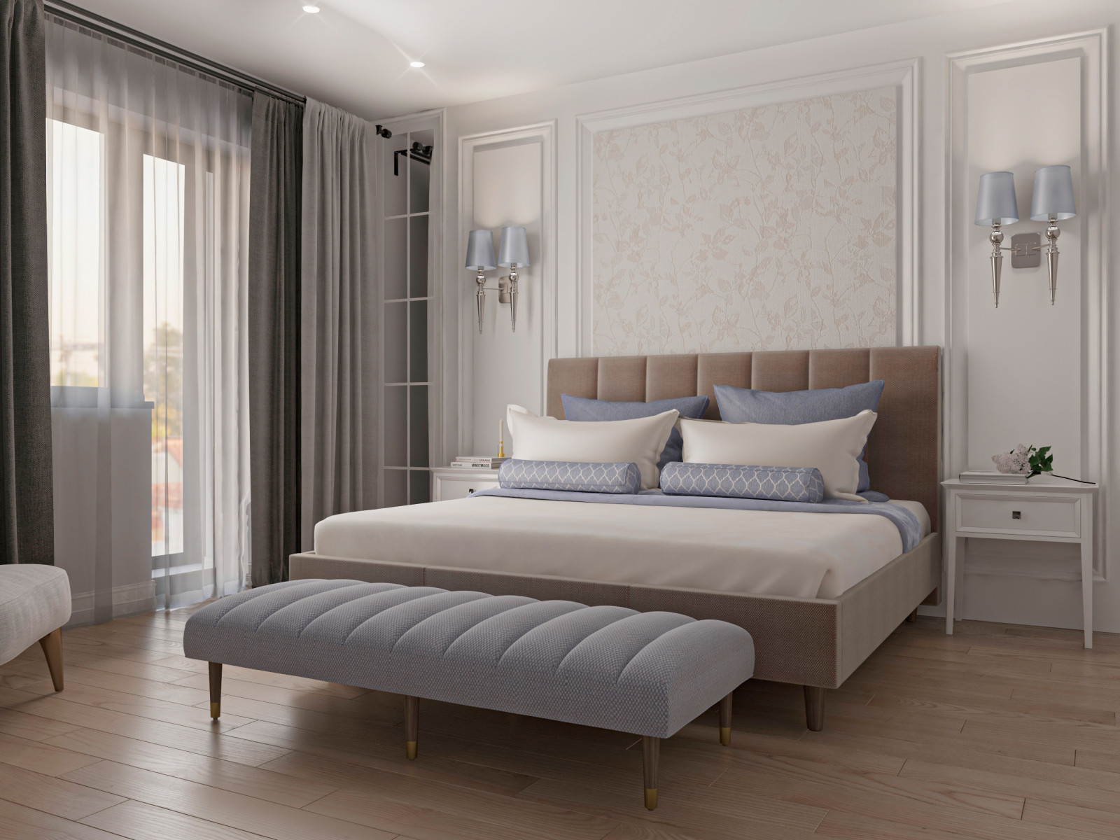 Обложка проекта: Светлая квартира в неоклассическом стиле