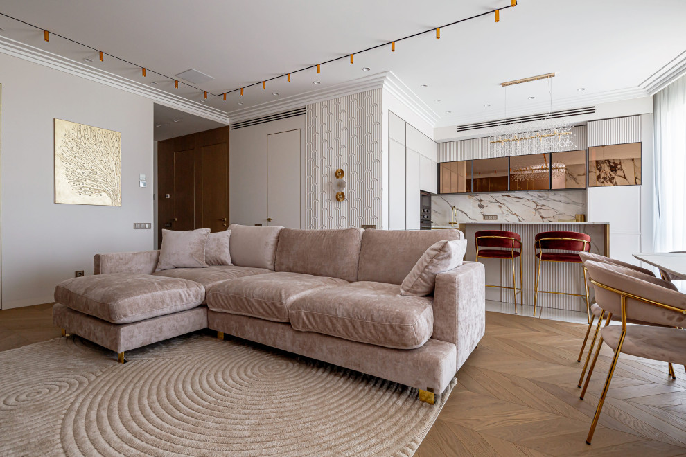 Реализованный дизайн проект четырехкомнатной квартиры 112 кв. м.