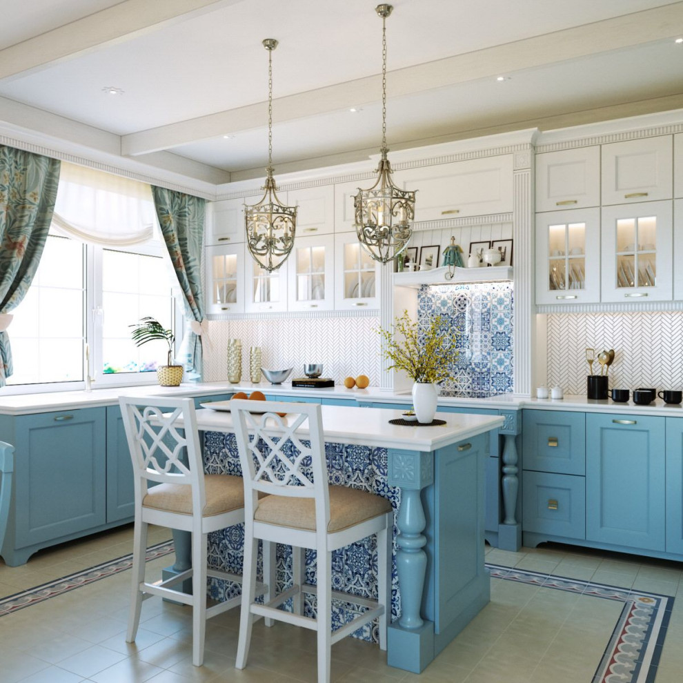 Дизайн проект частного дома в Московской области в стиле современный прованс