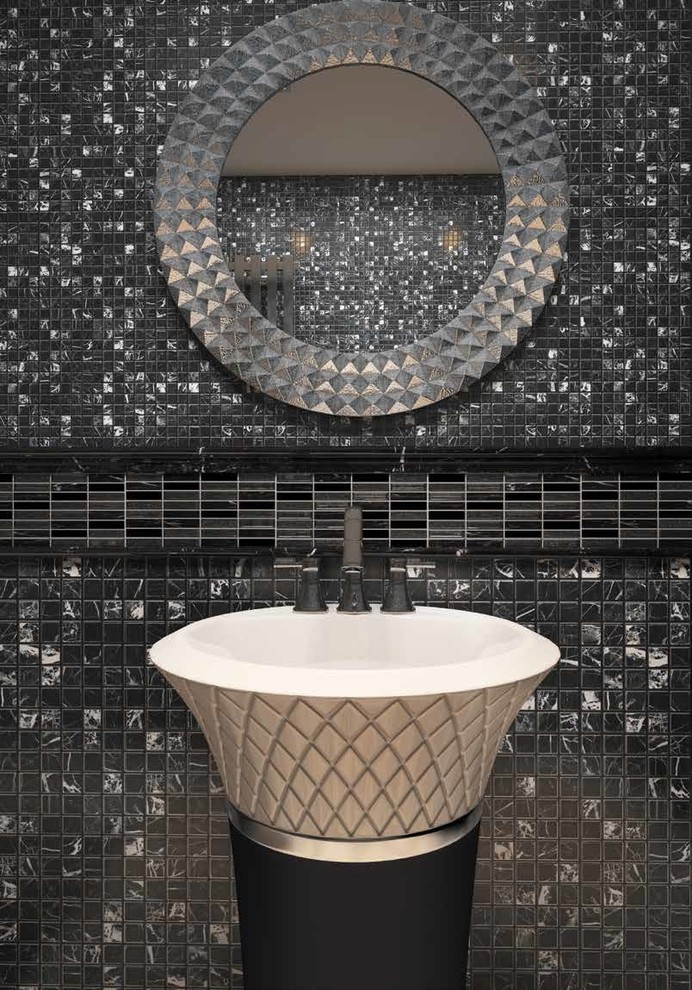 Мозаика из натурального камня в интерьере