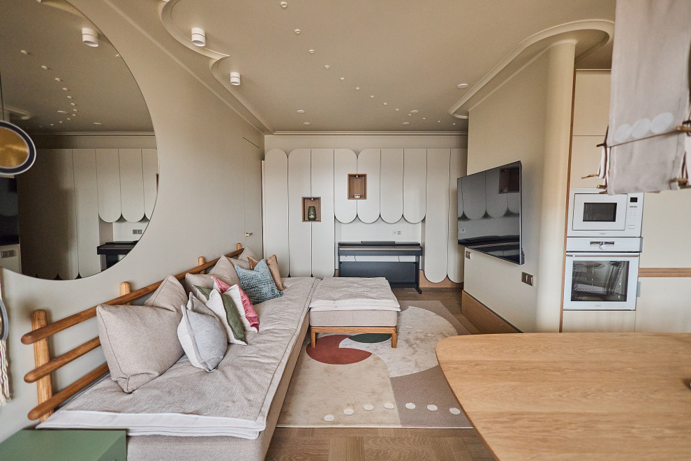 Кухня-столовая с завитком гюль