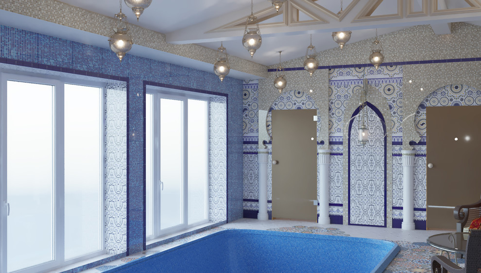 Обложка проекта: Комната отдыха о зона бассейна в частном доме