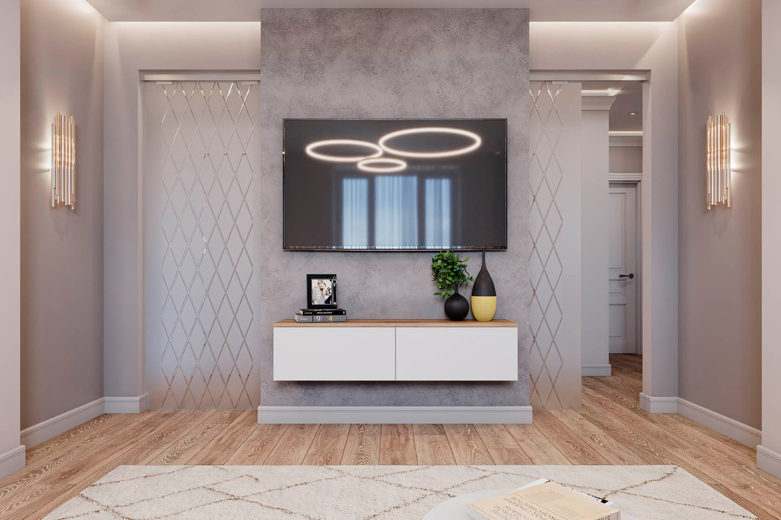 Интерьер квартиры в кремовых тонах