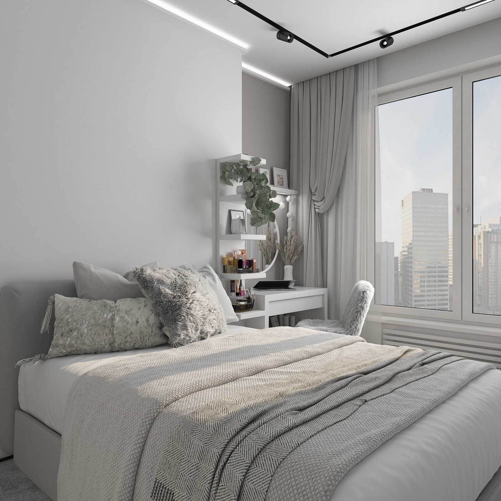 Пространство для семьи с двумя детьми. Москва, ЖК Западный порт