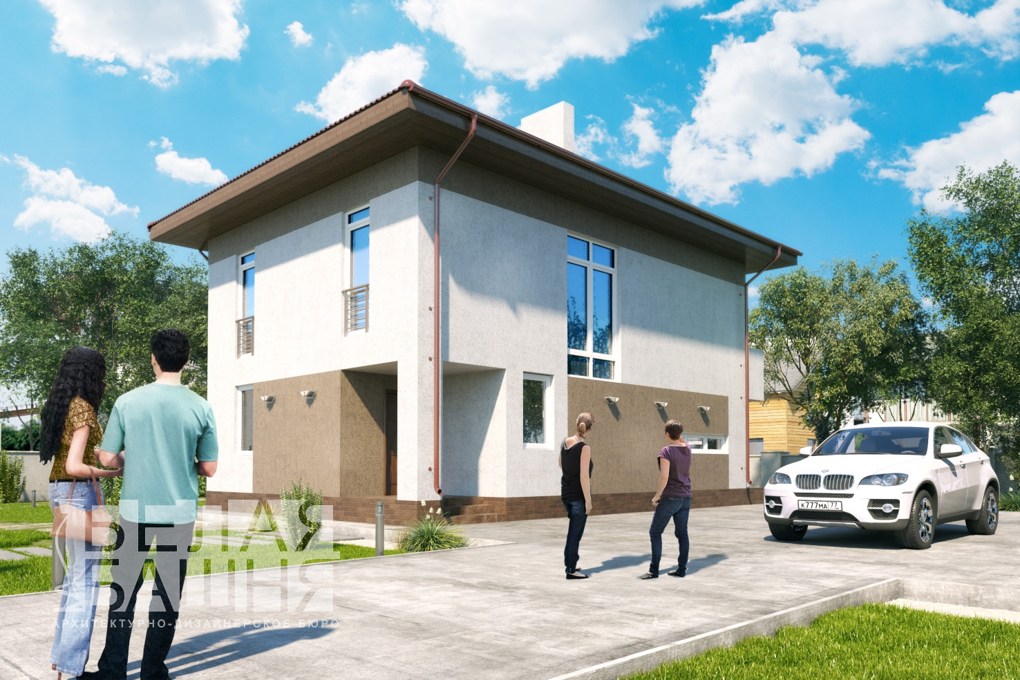 Обложка проекта: Каркасный 2- этажный жилой дом общей площадью 120 кв.м.