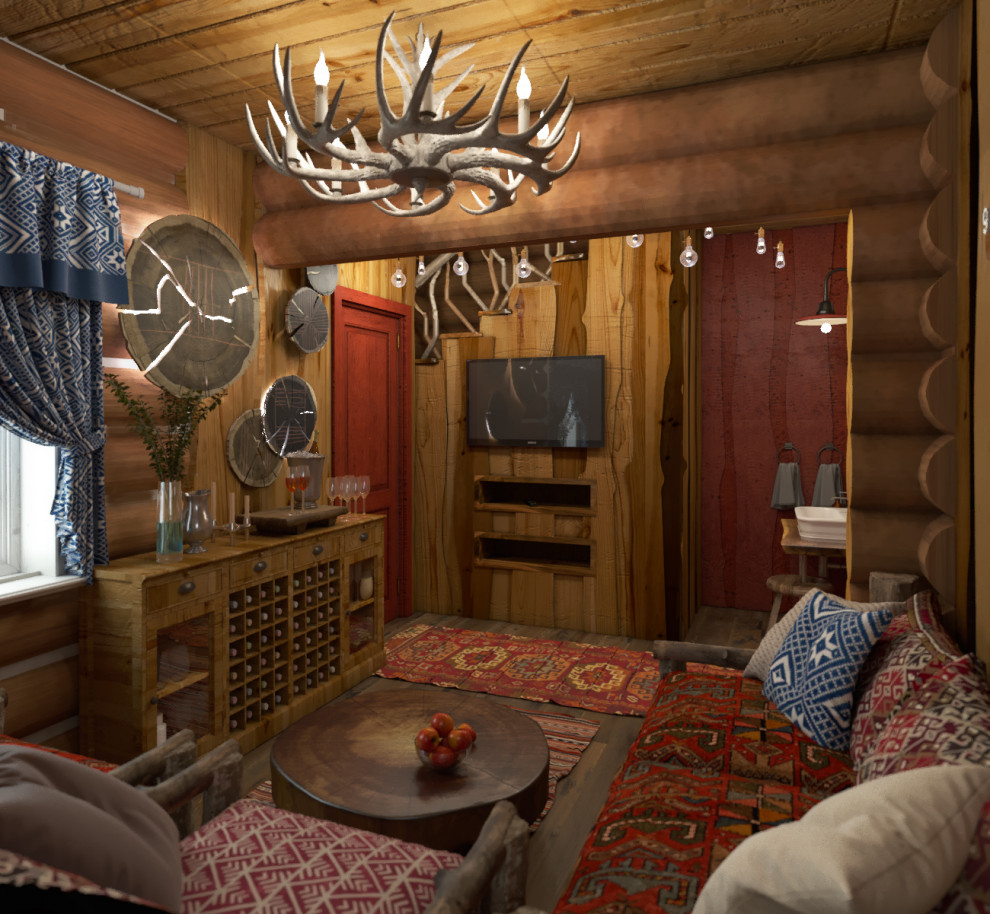 Гостевой деревянный домик, 2 этажа,