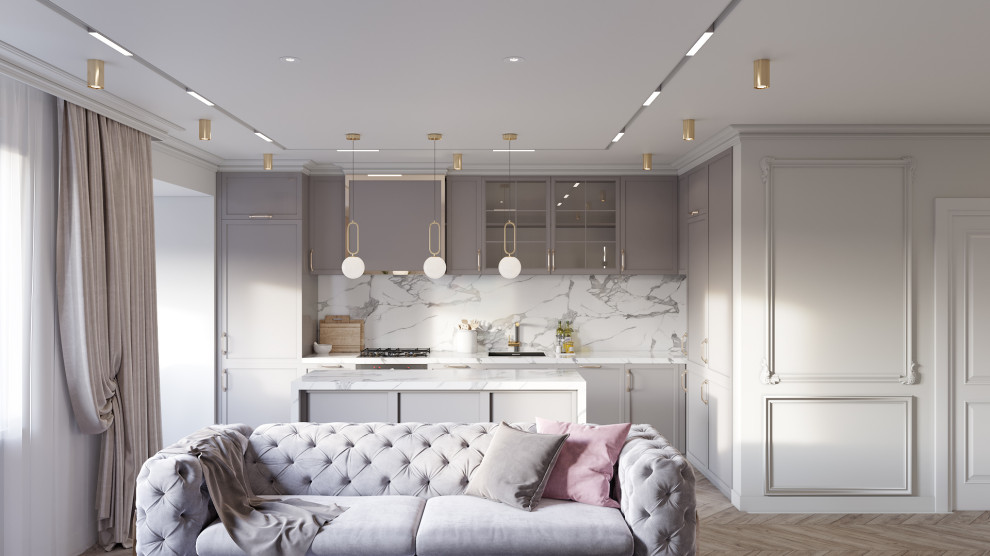 Interior design of a 3-room apartment Zaporozhye