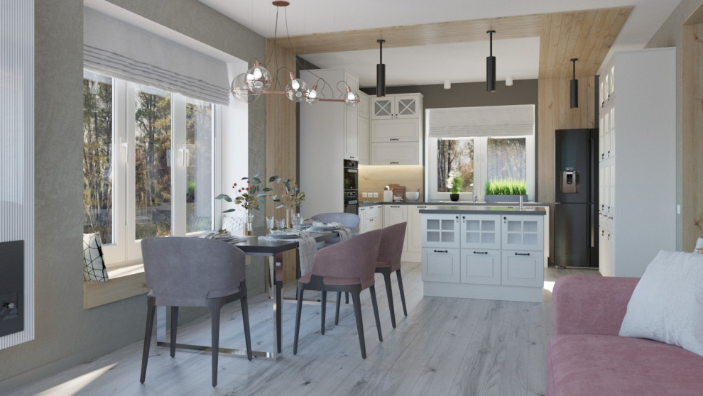 Обложка проекта: Кухня-гостиная и санузел КП Решетникова 2