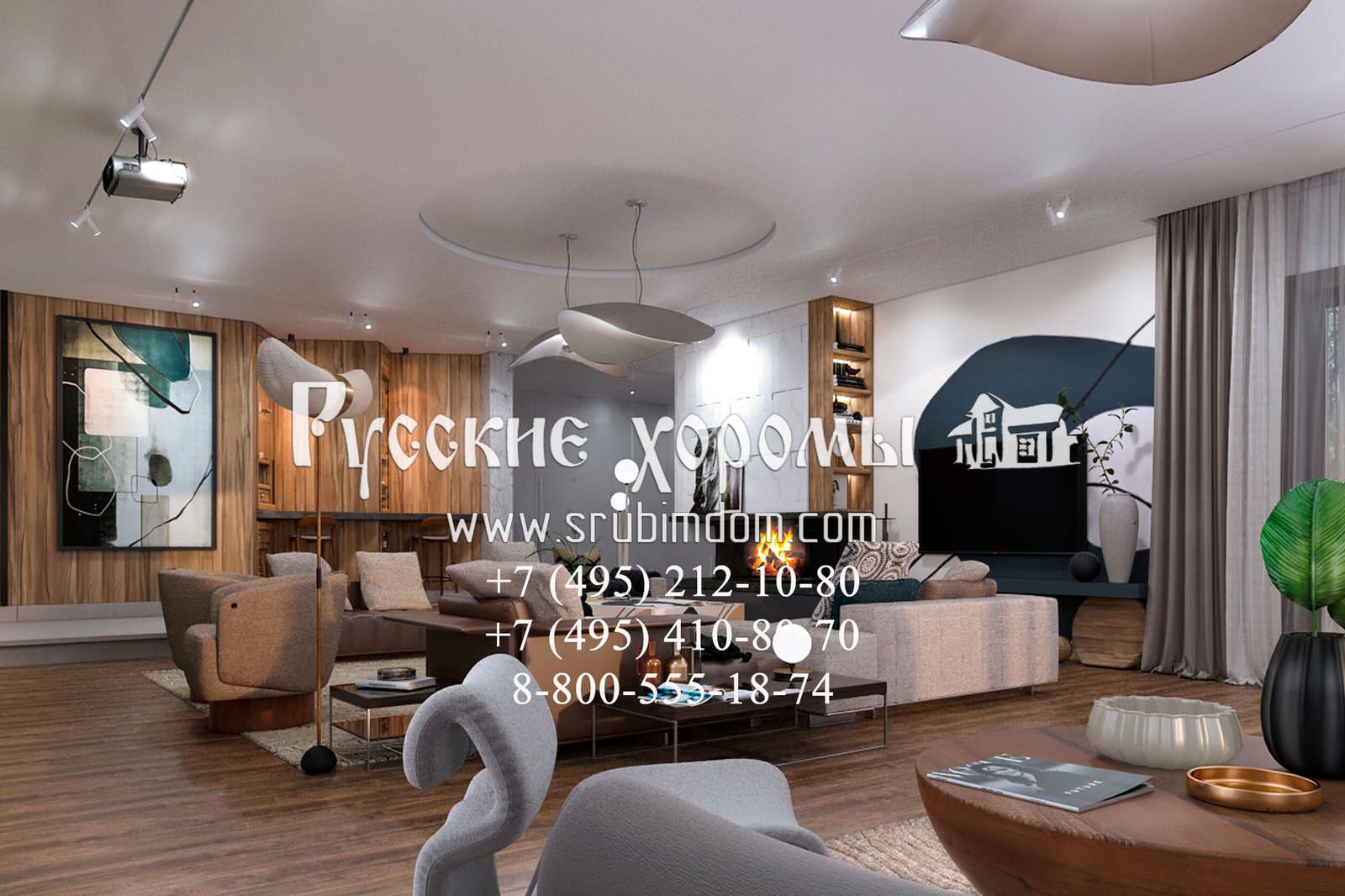 Дизайн цокольного этажа в деревянном доме