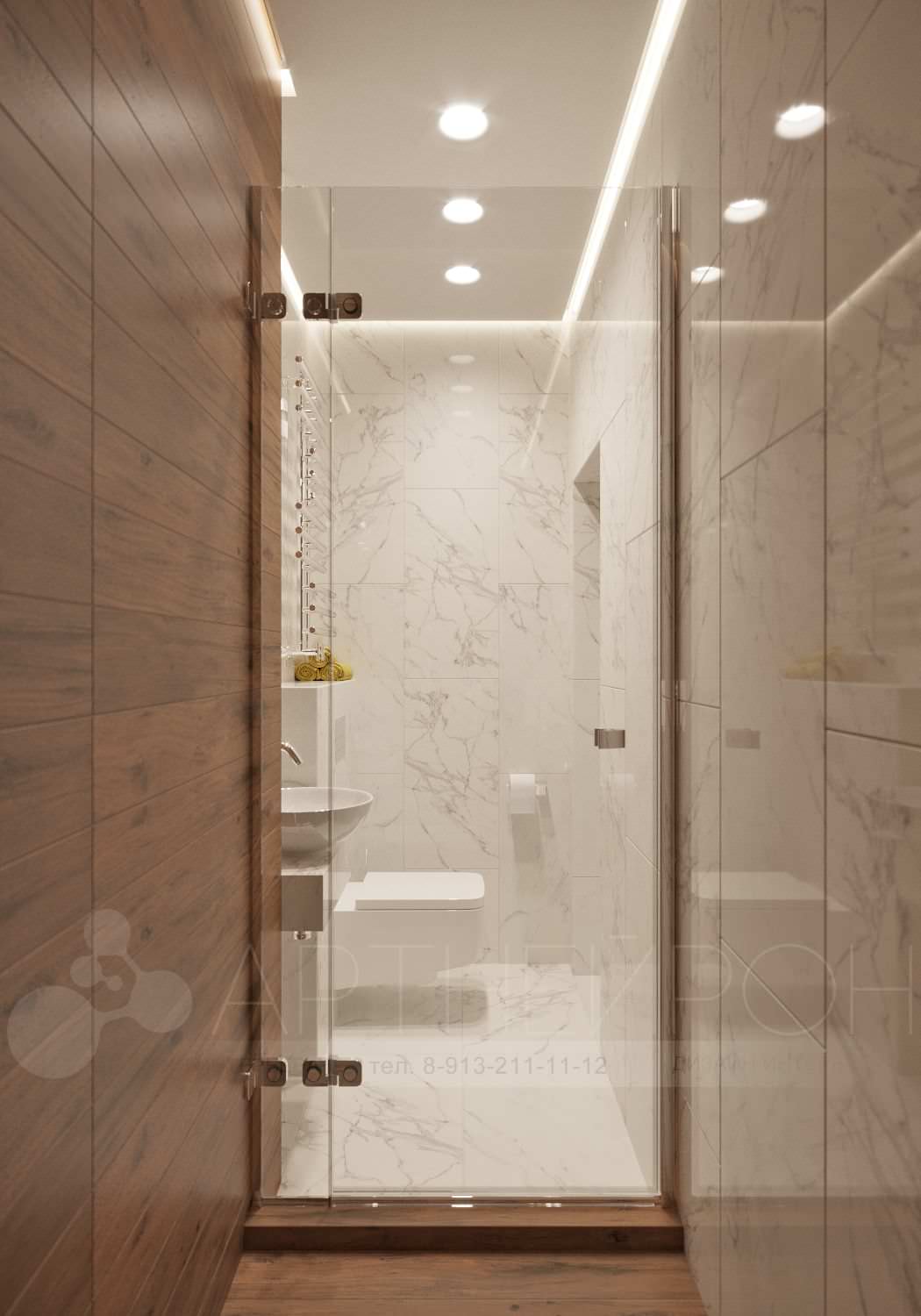 Интерьер санузла + душ