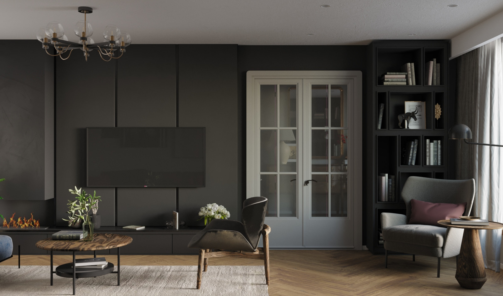 Обложка проекта: Гостиная в загородном доме