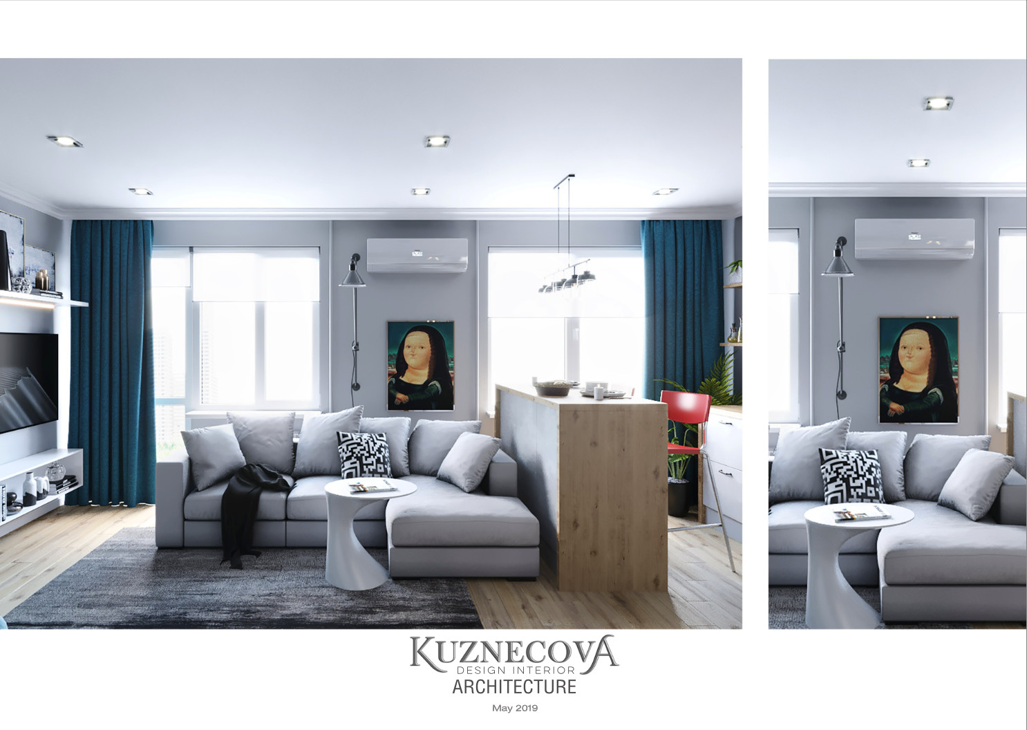 Дизайн проект квартиры 59 кв.м.