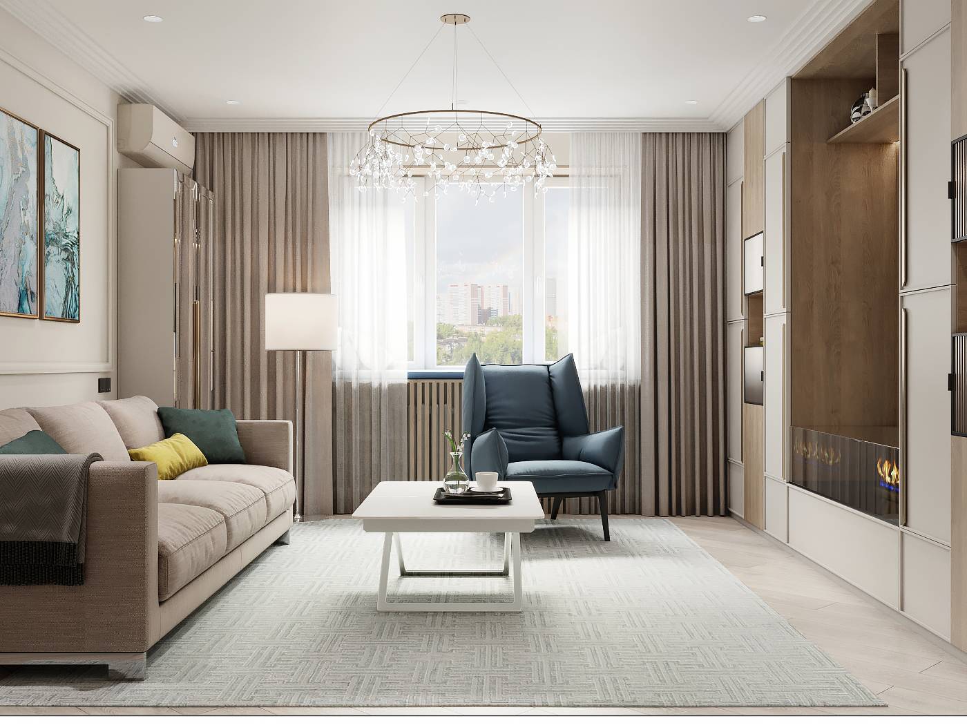 Обложка проекта: Сокольники 2-ух комнатная квартира 73 кв.м.