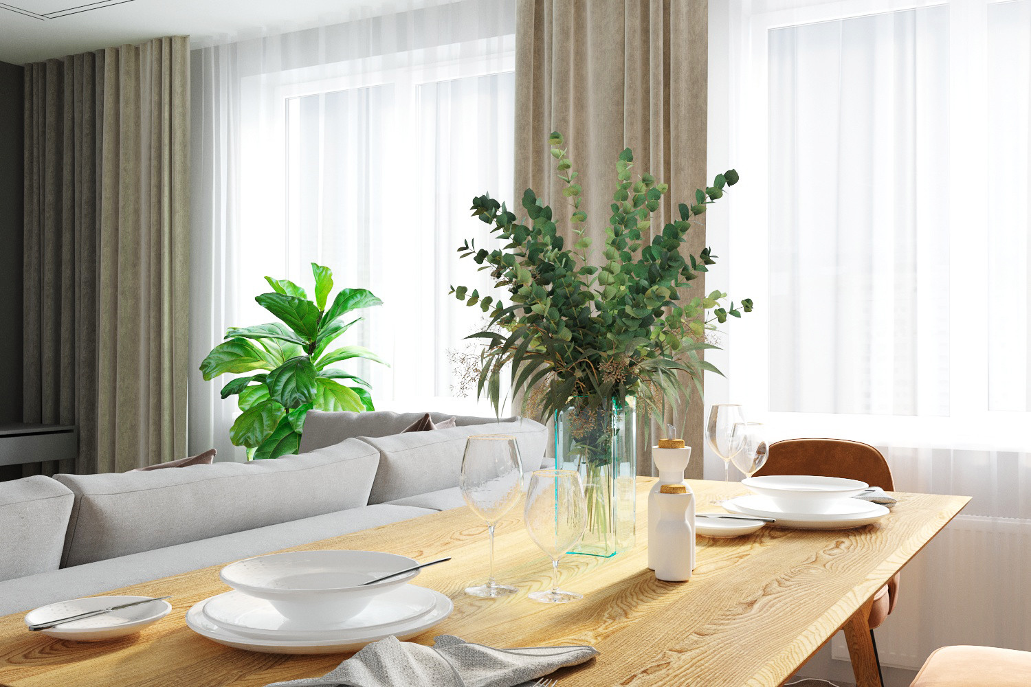 Двухкомнатная квартира для молодой пары