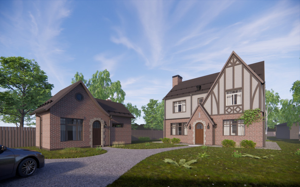 Небольшой двухэтажный дом в стиле Тюдор