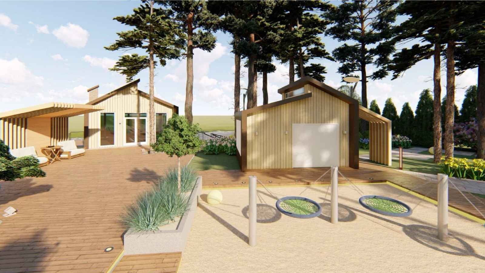 Проект благоустройства участка в коттеджном поселке Заозерье