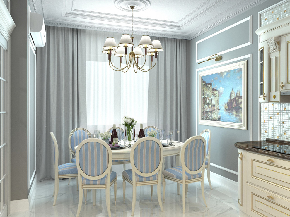 Кухня-столовая  3х комнатной квартиры ЖК Триумф