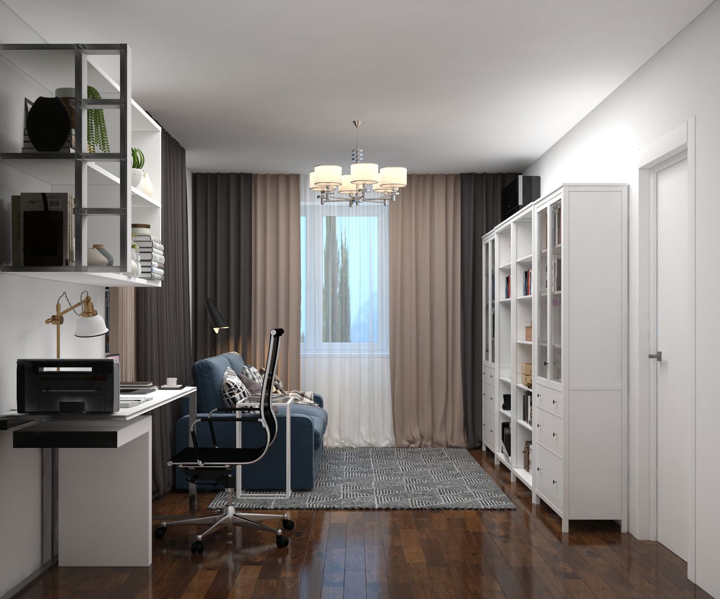 Дизайн проект гостиной в г. Жуковский