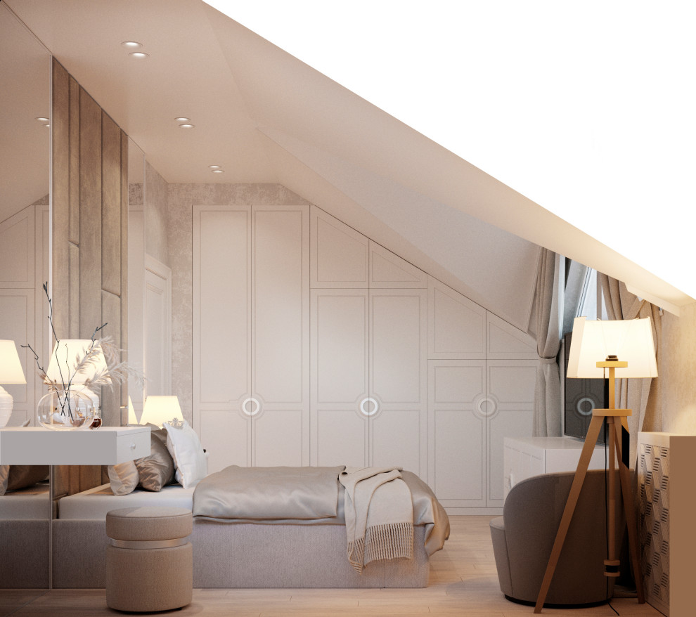 Спальня в нюдовых тонах