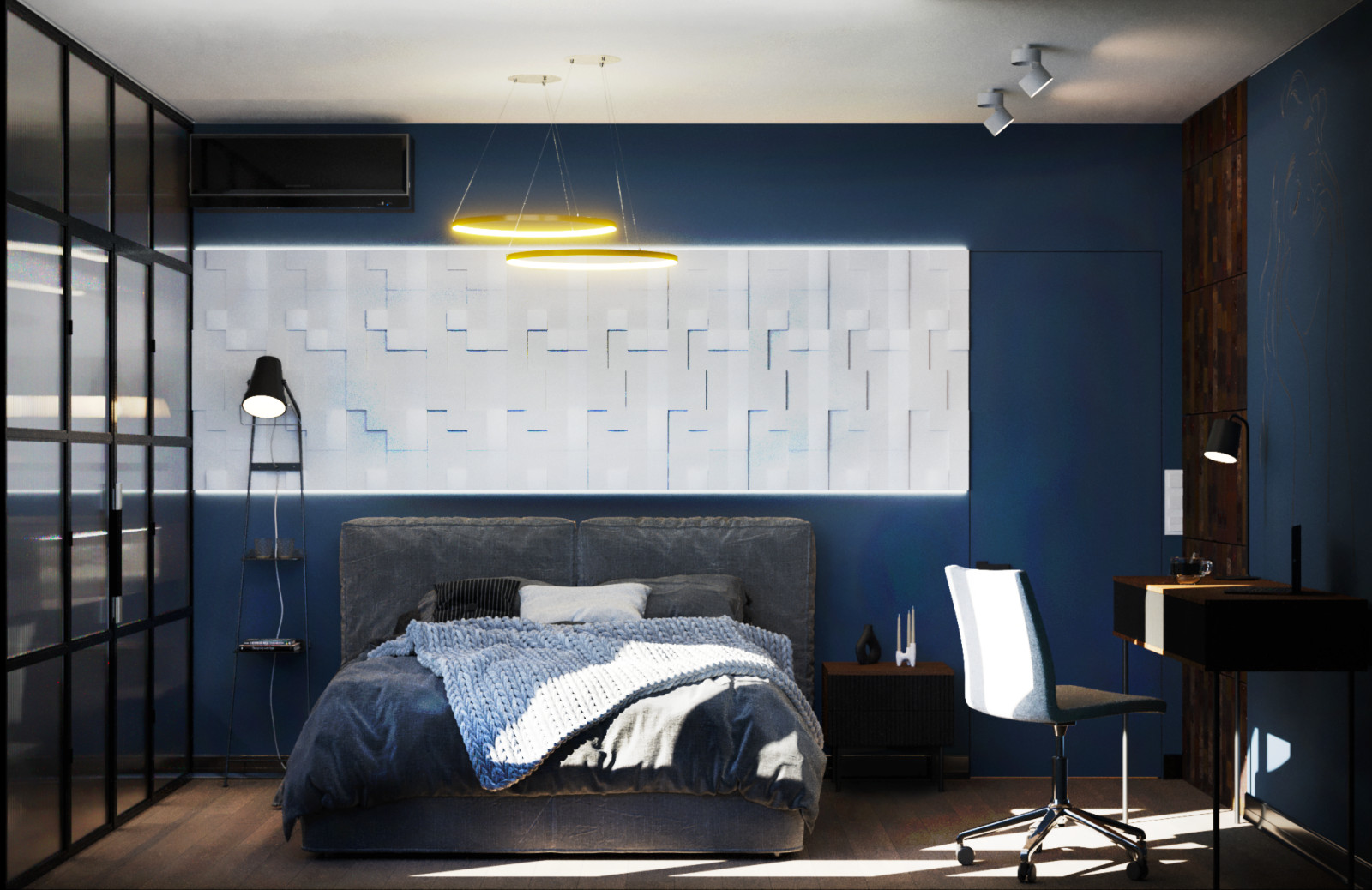 Необычная квартира с цветными радиаторами