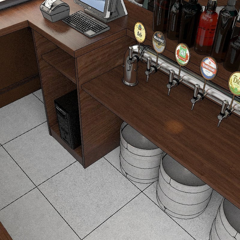 Мы разработали современный дизайн острова «SPATEN HAUS» для Международного аэроп