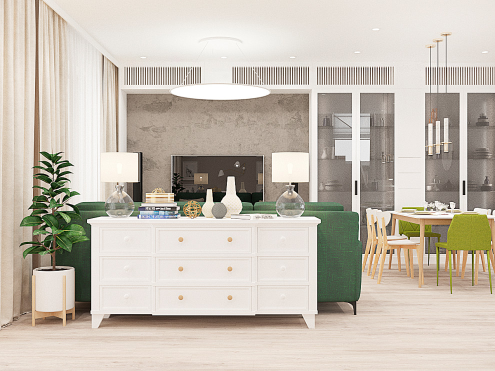 Обложка проекта: Столовая-гостиная в частном доме