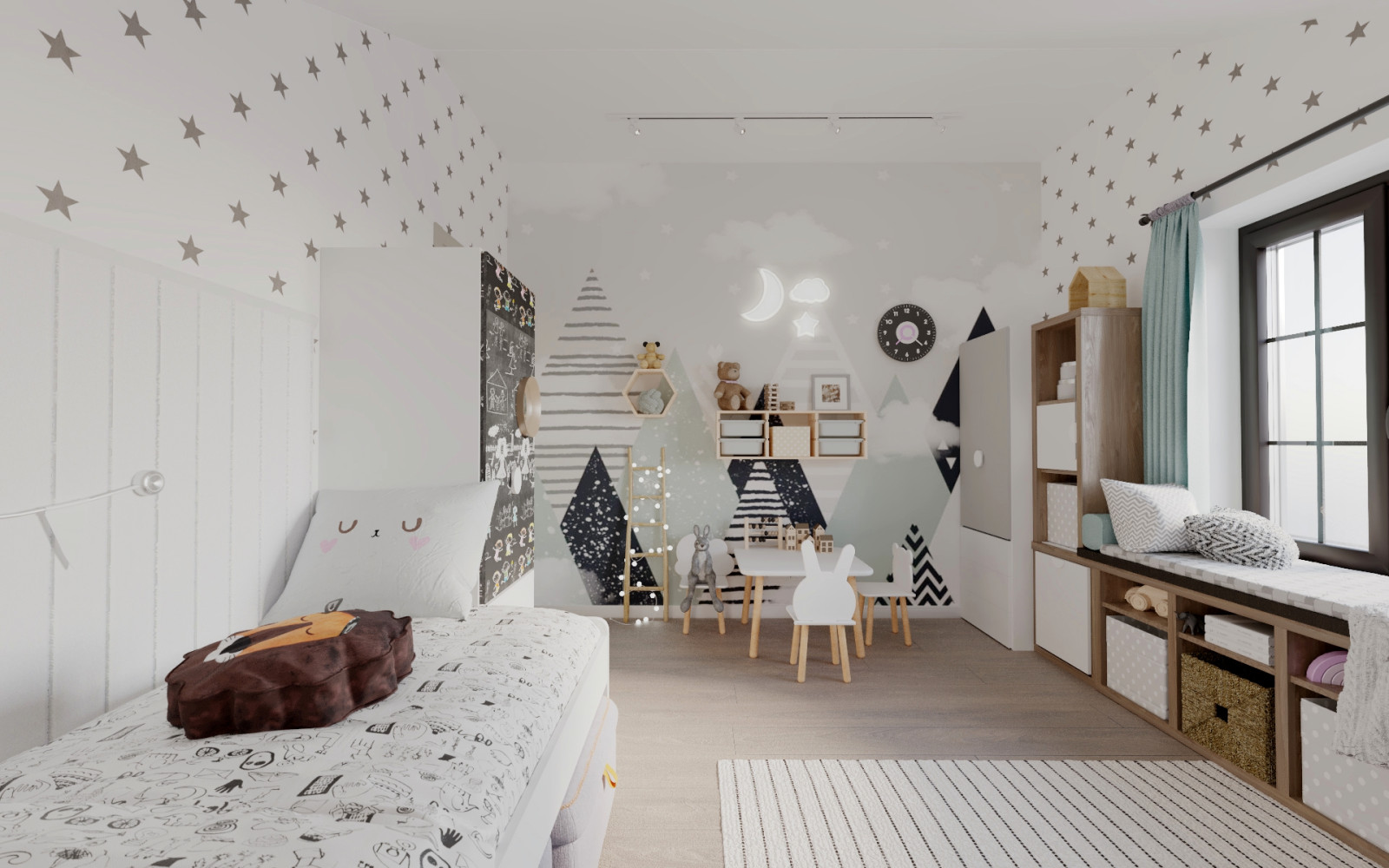Детская в скандинавском стиле