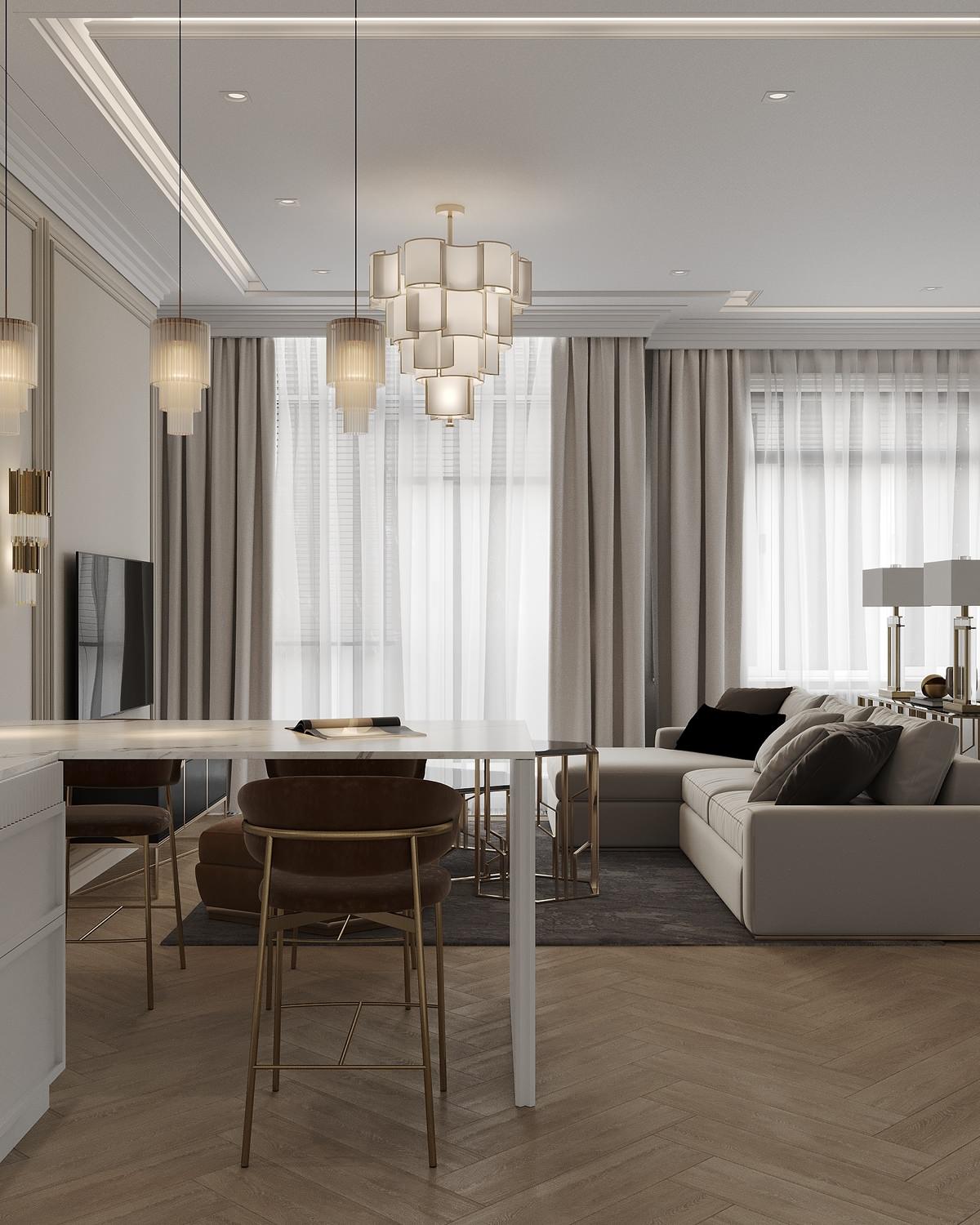 Дизайн-проект двухкомнатной квартиры для семейной пары