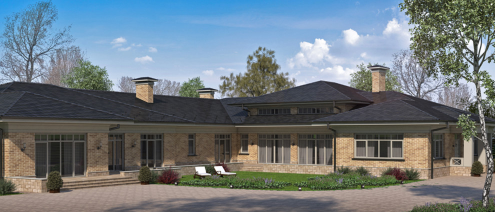 Загородный дом в одном уровне