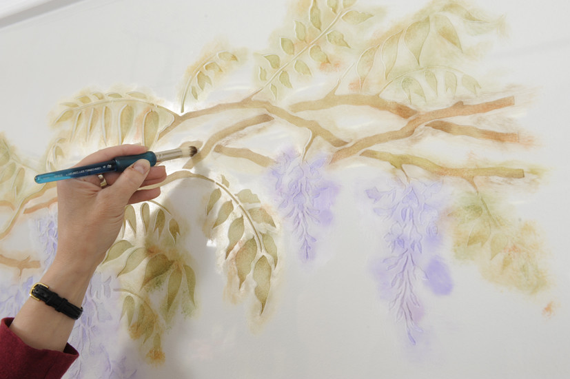 DIY: Роспись стен с помощью трафарета, или Дизайн обоев своими руками